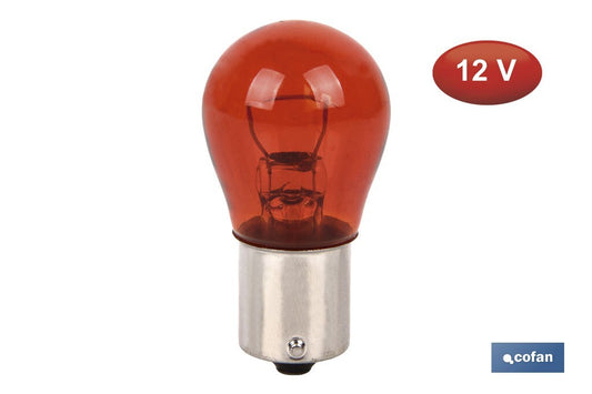 LÁMPARA COFAN P21W 12V (BA15s) ÁMBAR