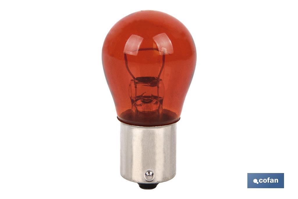 LÁMPARA COFAN P21W 12V (BA15s) ÁMBAR venta unitaria
