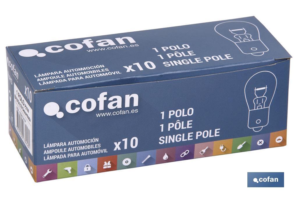 LÁMPARA COFAN P21W (BAU15s) 12V (Descentrada)