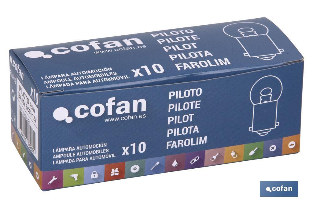 LÁMPARA COFAN PILOTO R5W (BA15s SCC) 12V venta unitaria