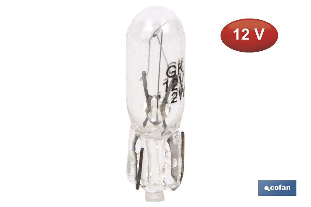 LÁMPARA S/CASQUILLO W1,2-T5 12V venta unitaria