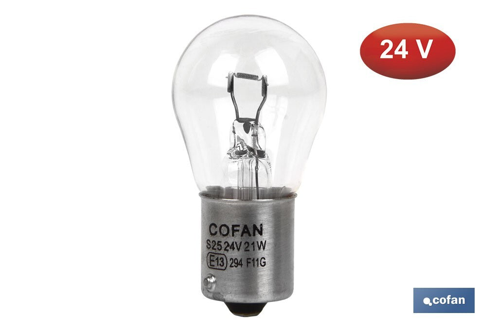 LÁMPARA COFAN 1 POLO P21W (BA15s) 24V