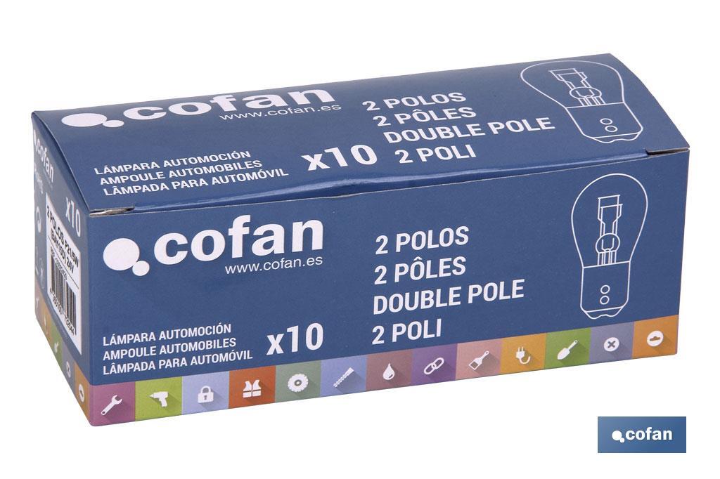 LÁMPARA COFAN 2 POLOS P21/5W (BA15d) 24V venta unitaria