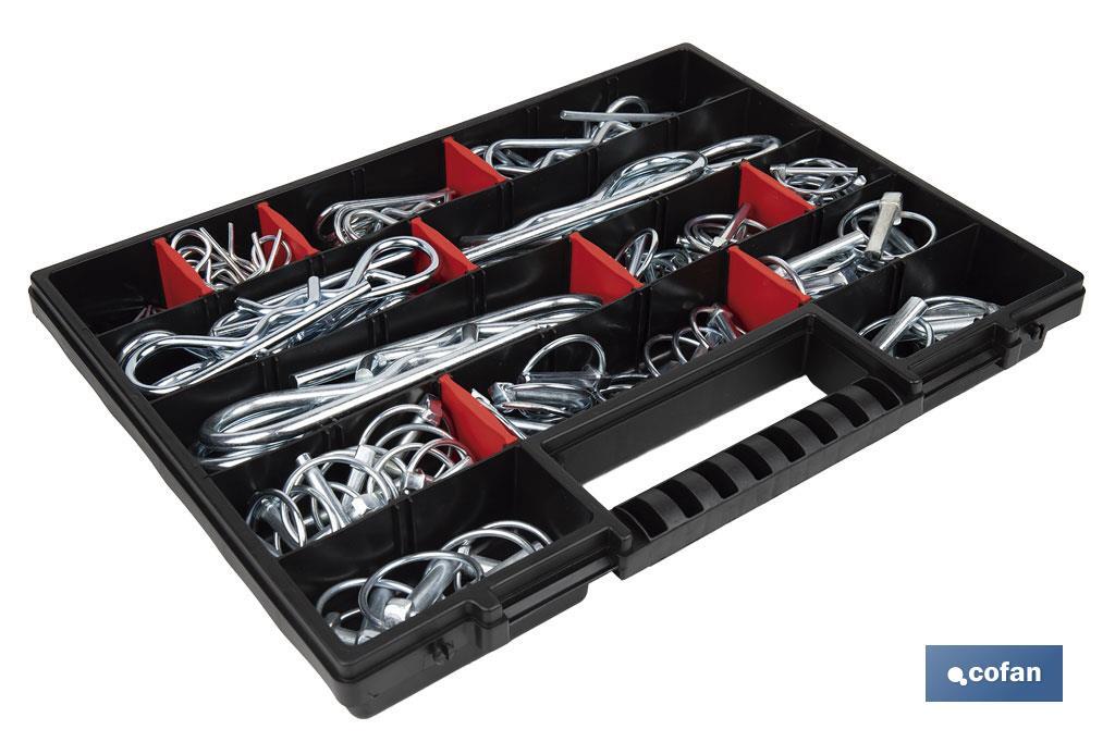 MALETÍN SURTIDO PASADORES R Y ANILLA (120 PCS)
