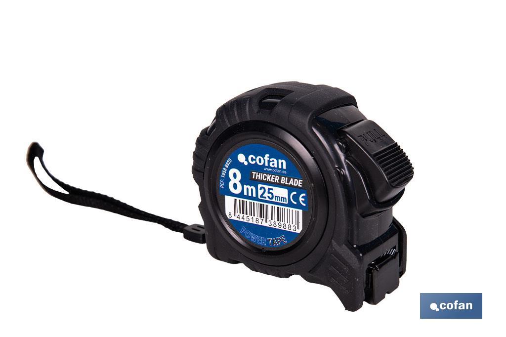 EXPOSITOR FLEXÓMETRO HOJA NEGRA DOBLE CARA 25 MM X 8 M 6 UDS.