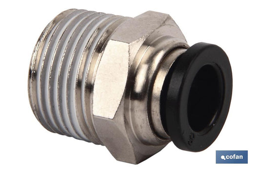 RACOR ROSCADO RECTO T-12, R-3/8 Venta unitaria