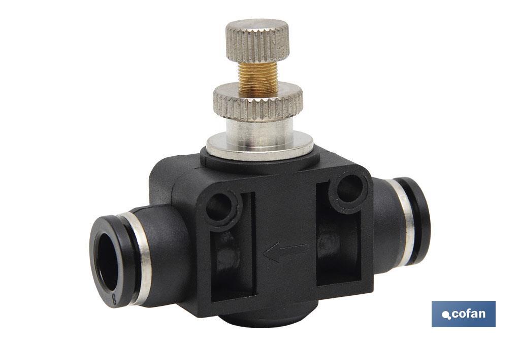 REGULADOR DE FLUJO UNIDIRECCIONAL EN LINEA TUBO-TUBO D-10