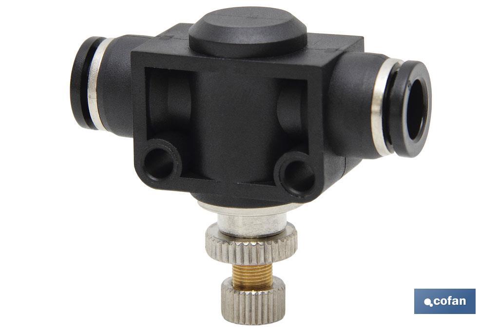 REGULADOR DE FLUJO UNIDIRECCIONAL EN LINEA TUBO-TUBO D-12