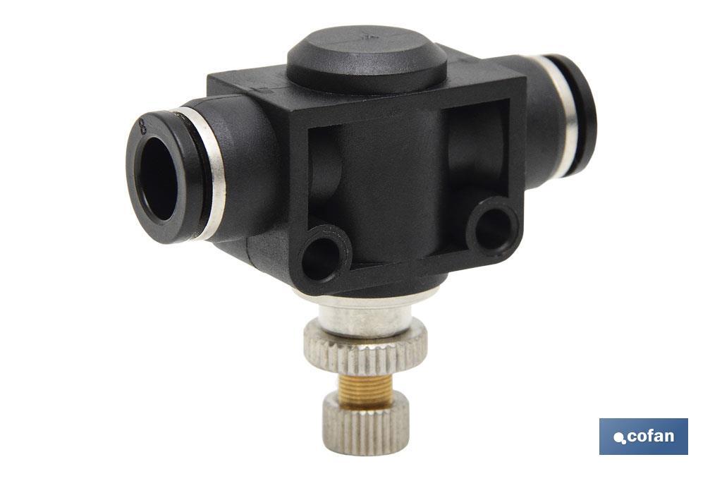 REGULADOR DE FLUJO UNIDIRECCIONAL EN LINEA TUBO-TUBO D-10