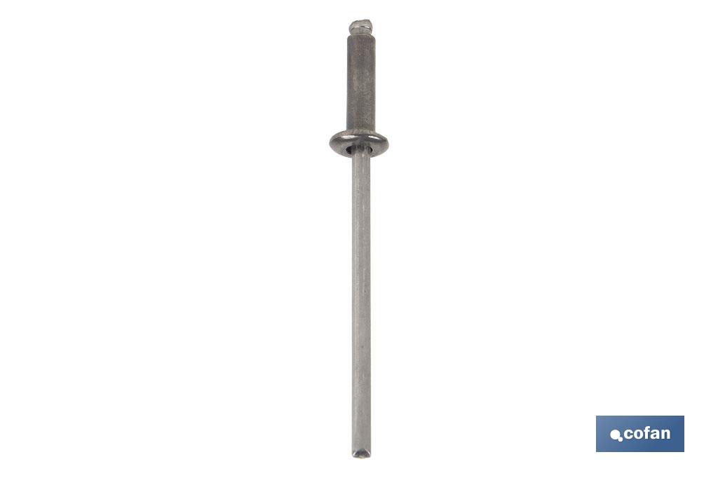 REMACHE ACERO INOX A-2  4.8 X 8 MM