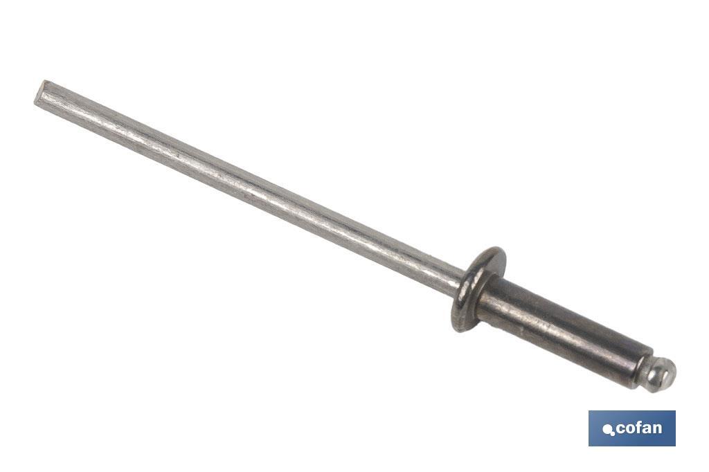 REMACHE ACERO INOX. A-2  4 X 8 MM