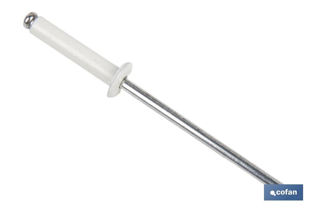 REMACHE ALUMINIO NORMAL BLANCO 4.8 X 14 MM