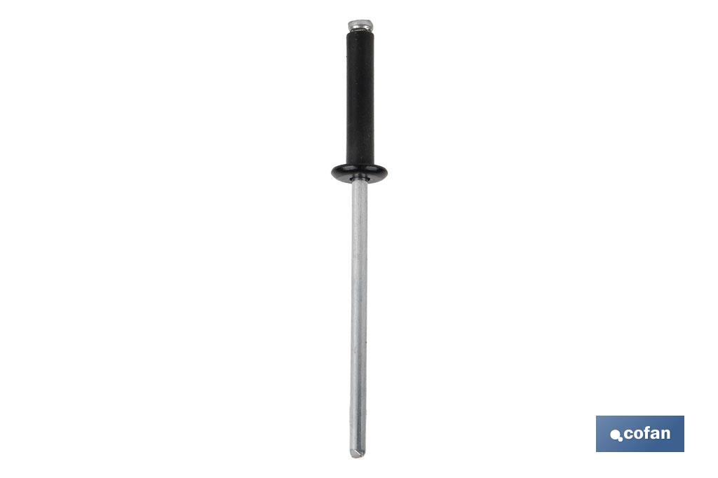 REMACHE ALUMINIO NORMAL NEGRO 3.2 X 15 MM