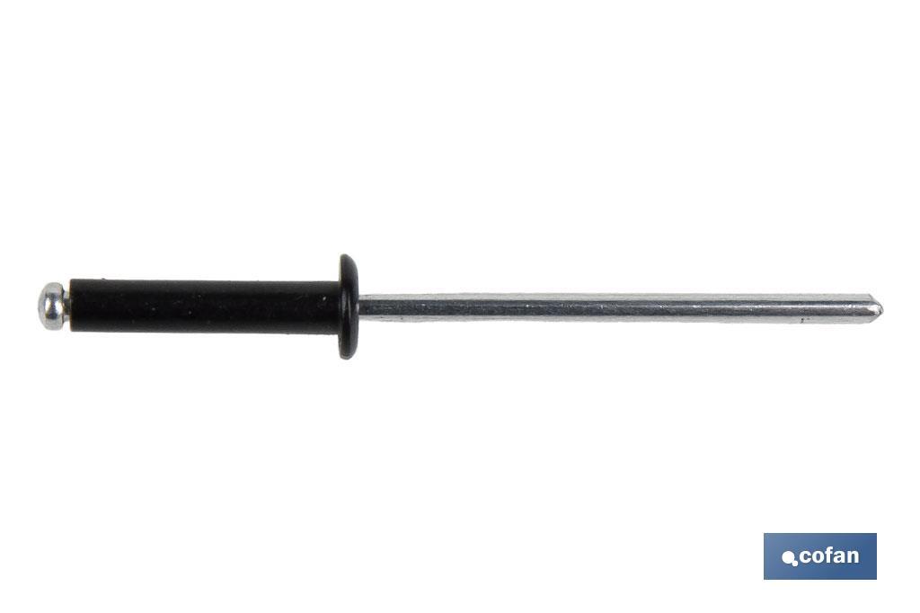REMACHE ALUMINIO NORMAL NEGRO 3.2 X 12 MM