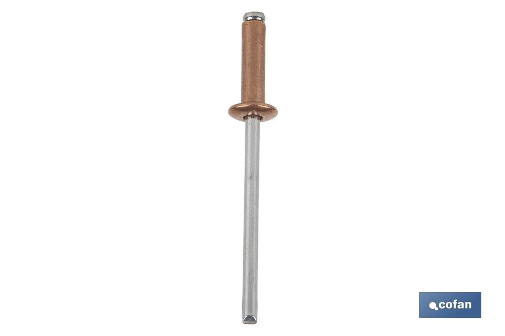REMACHE COBRE ACERO 4,8 X 10 MM
