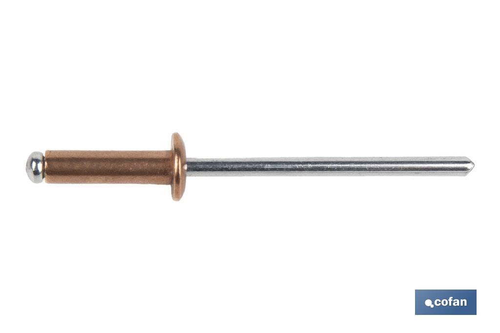 REMACHE COBRE ACERO 4 X 9 MM