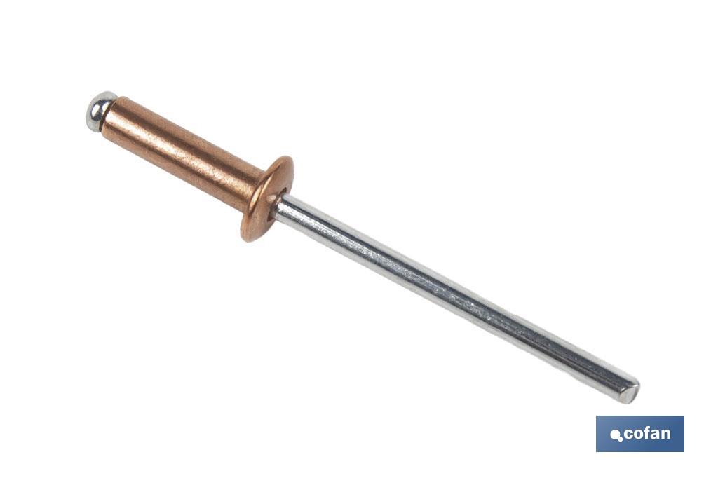 REMACHE COBRE ACERO 4 X 9 MM