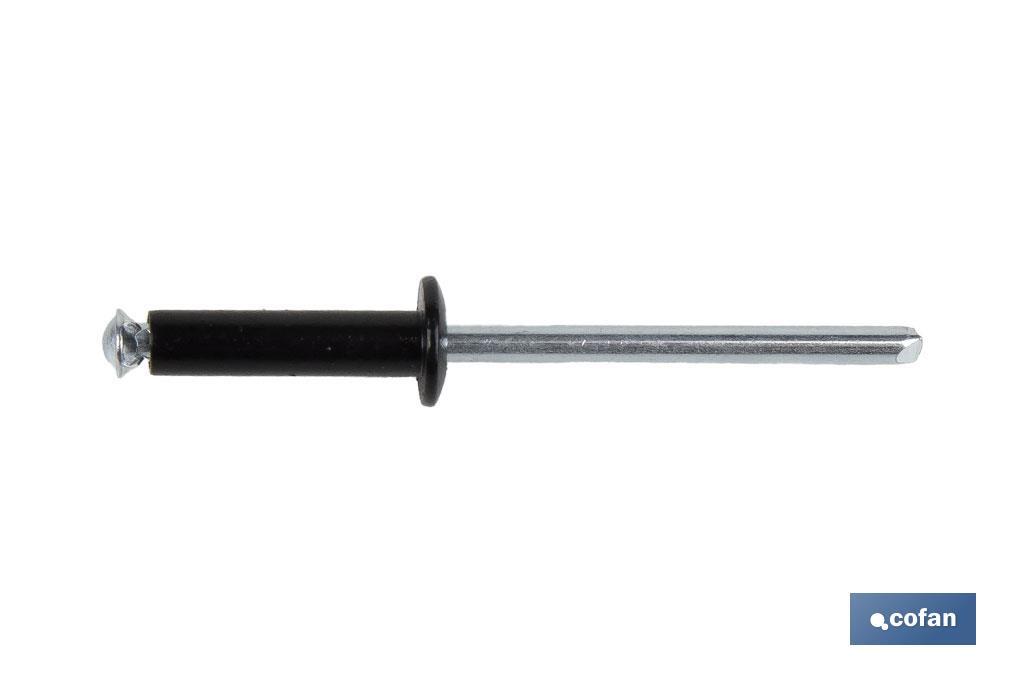 REMACHE DE FLOR NEGRO 4 X 20 MM