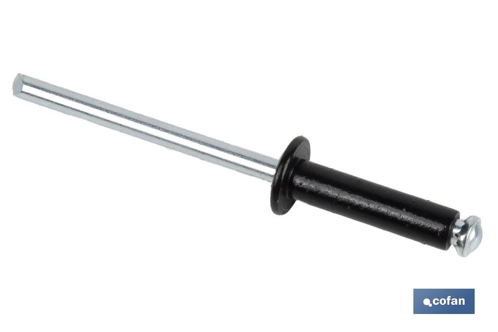 REMACHE DE FLOR NEGRO 4 X 20 MM