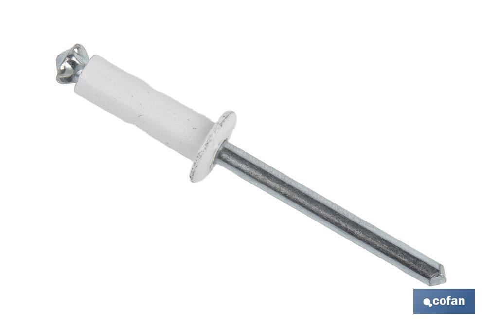 REMACHE DE FLOR BLANCO 4.8 X 16 MM