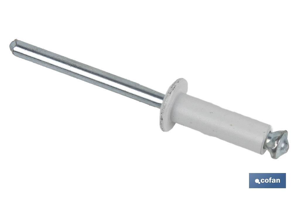 REMACHE DE FLOR BLANCO 4.8 X 16 MM