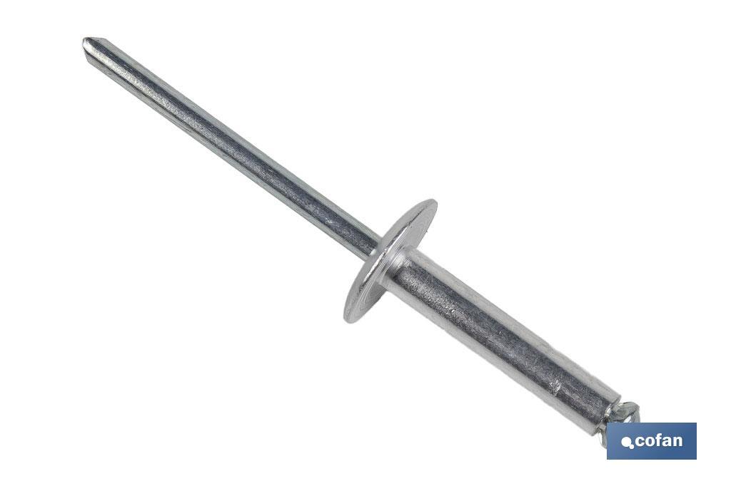 REMACHE FLOR CABEZA ANCHA 4,8 X 25 MM