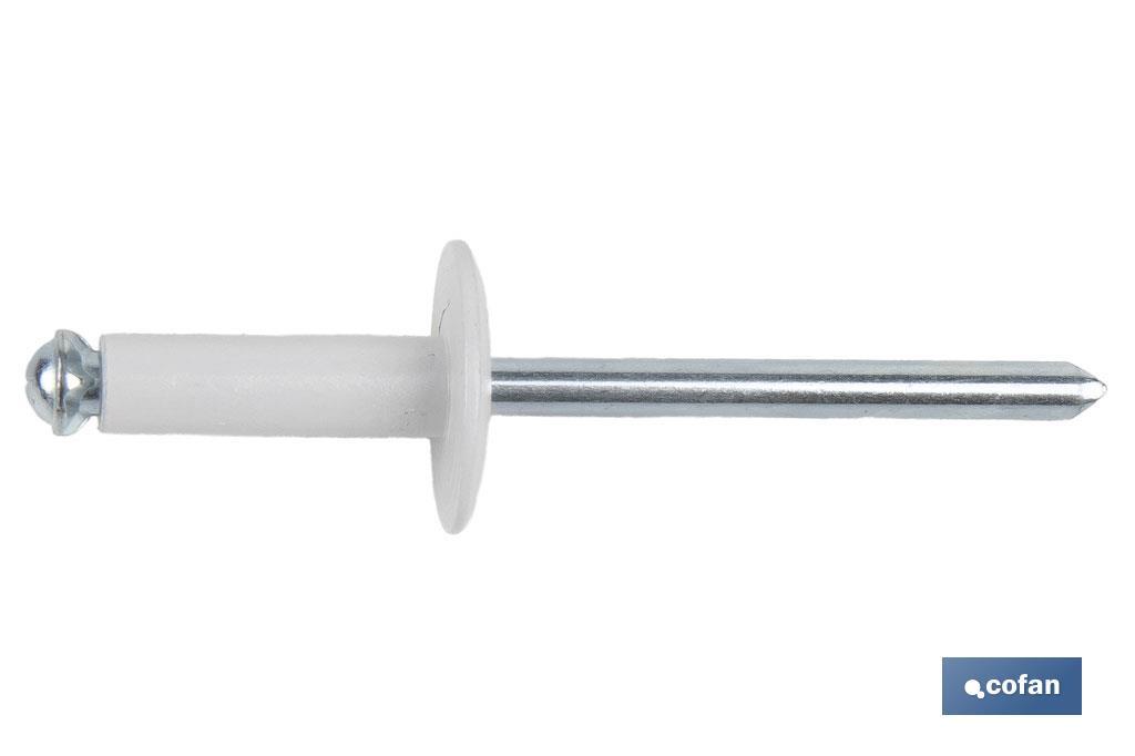 REMACHE FLOR ALA ANCHA 4 X 20 MM BLANCO