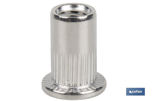 TUERCAS REMACHABLES RANURADAS ANCHAS INOX A-2 M5