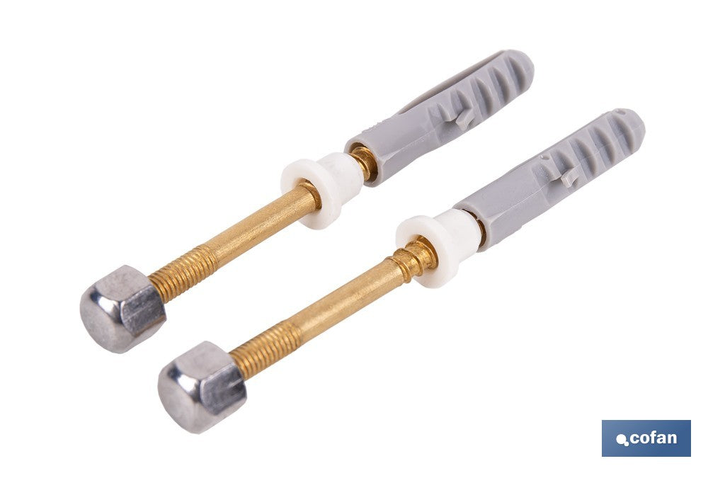 SET 2 PCS PARA SANITARIO WC 5 X 80 LATÓN