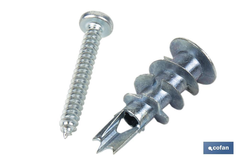 TACO ZAMAK 13X32 PARA PLACAS C/TORNILLO 4,2X32 Venta unitaria