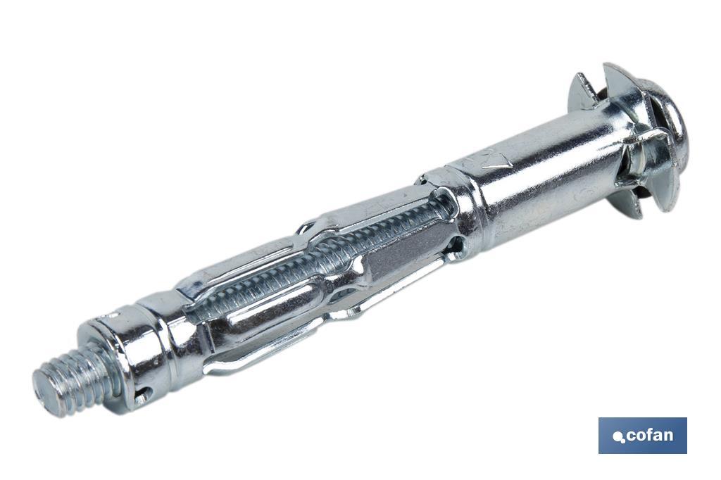ANCLAJE METÁLICO PARA MATERIALES HUECOS MÁX. 78 MM TORNILLO M6 X 89 MM Ø12 MM Venta unitaria