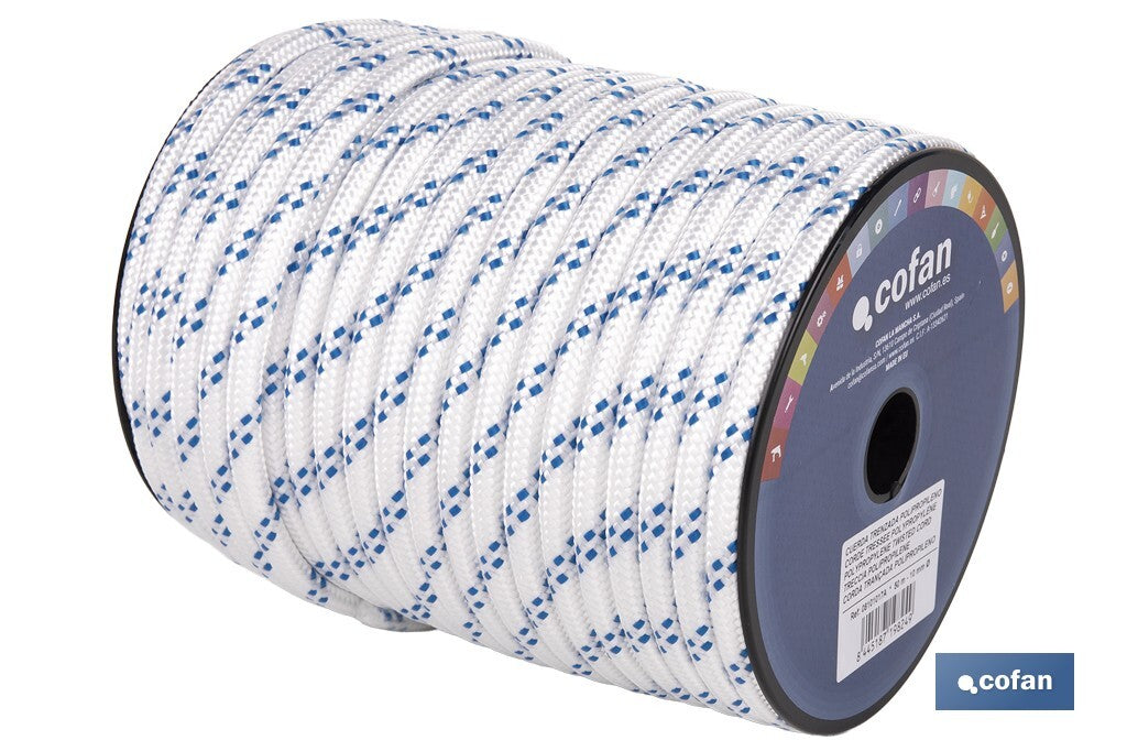 CUERDA TRENZADA POLI 10MM 50 MTS