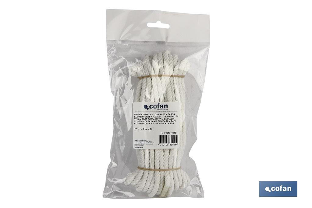 MADEJA CUERDA NYLON MATE 4 CABOS 8MM 10M