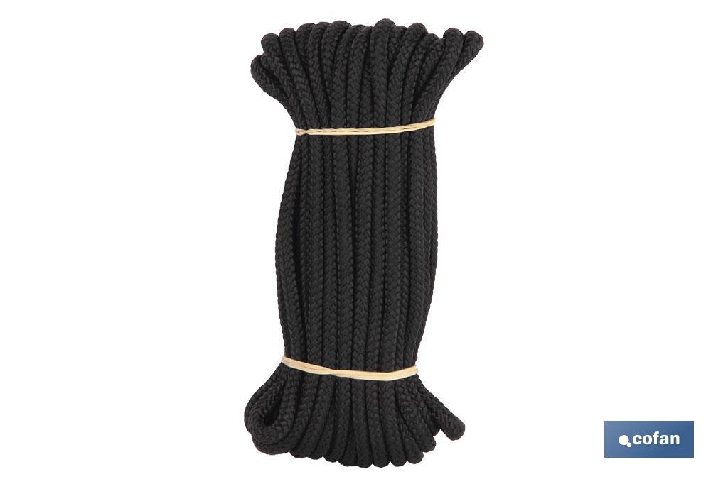 MADEJA CUERDA TRENZADA POLI 6MM 10M NEGRO