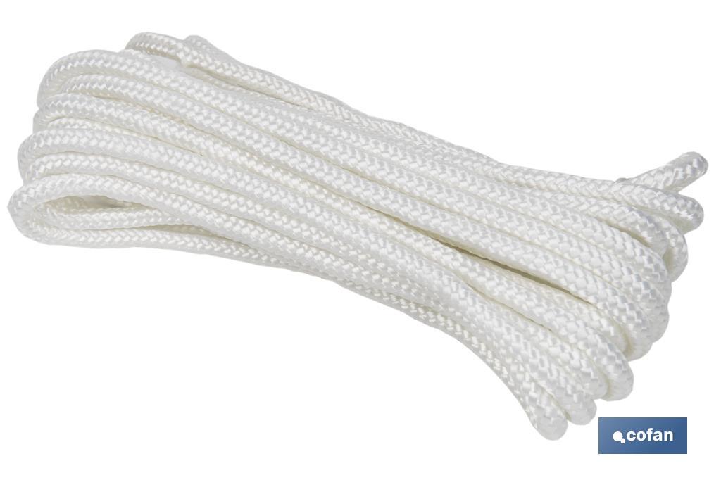 MADEJA CORDÓN POLIÉSTER REFORZADO 5 MM 10 M BLANCO