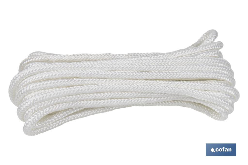 MADEJA CORDÓN POLIÉSTER REFORZADO 5 MM 10 M BLANCO