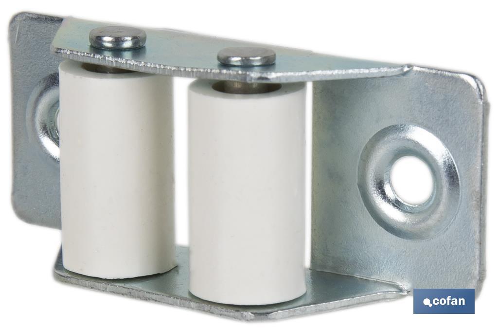 PASACINTAS METÁLICO CON RODILLO DE NYLON 31X65 MM