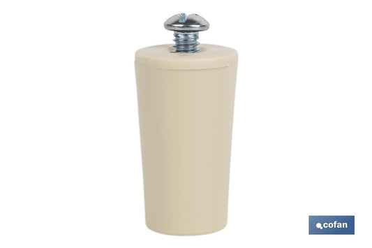 TOPE PERSIANA 40 MM MARFIL CON TORNILLO M-6 VENTA UNITARIA