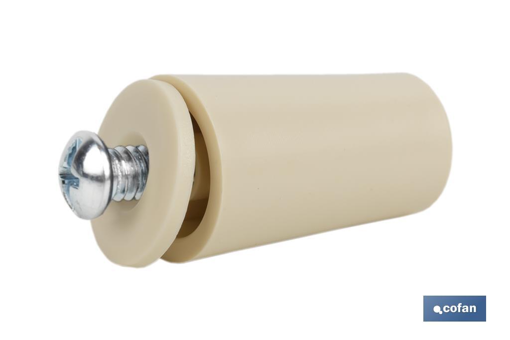 TOPE PERSIANA 40 MM MARFIL CON TORNILLO M-6 VENTA UNITARIA