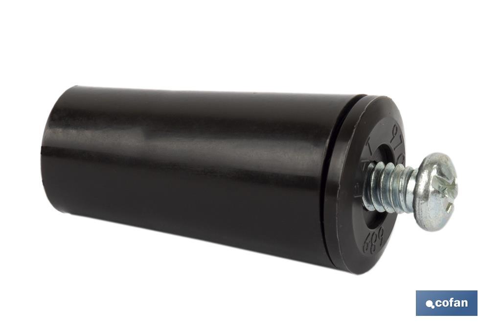 TOPE PERSIANA 40 MM MARRÓN CON TORNILLO M-6