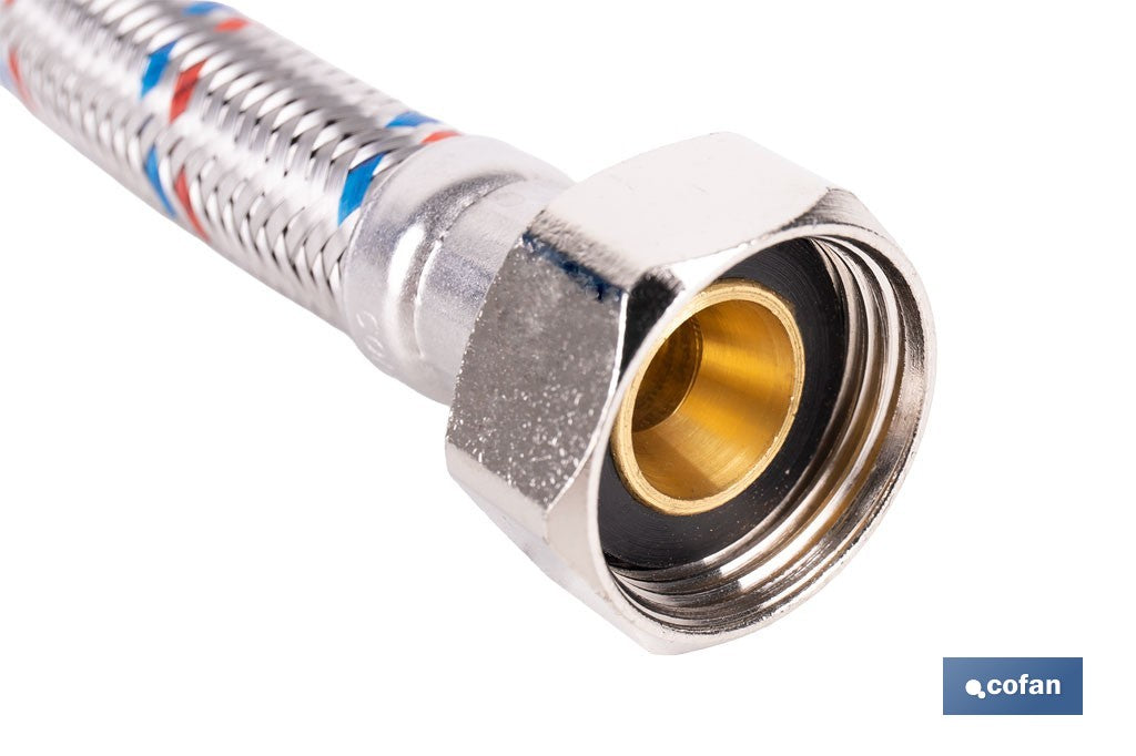 CONEXIÓN FLEXIBLE INOX PARA TERMO M1/2 - H3/4 50 CM.