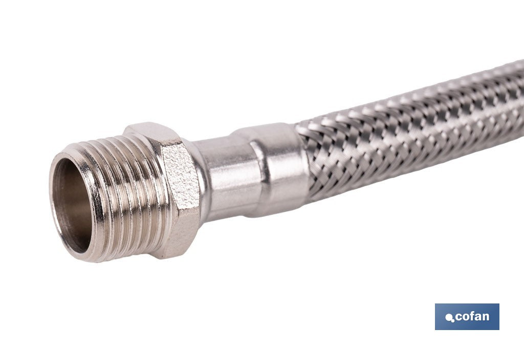 CONEXIÓN FLEXIBLE INOX. M3/8- H3/8 50 CM