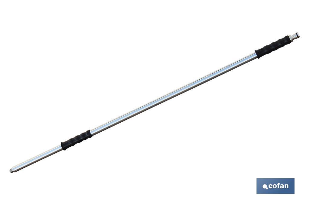 BARRA METAL CEPILLO LAVACOCHES+ENCHUFE RÁPIDO 90cm.