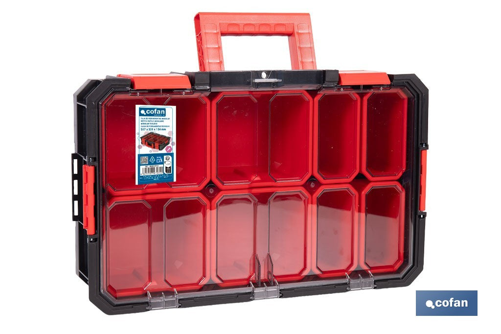 CAJA DE HERRAMIENTAS MODULAR CON ORGANIZADORES