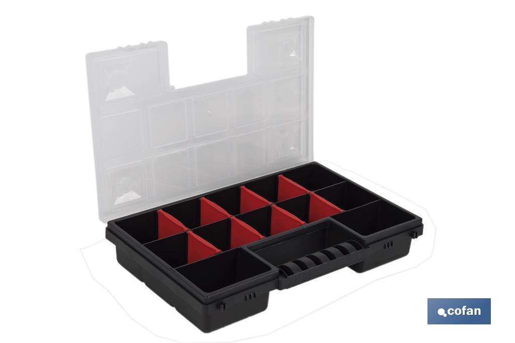 ESTUCHE ORGANIZADOR 12 COMPARTIMENTOS 287 X 186 X 50 MM
