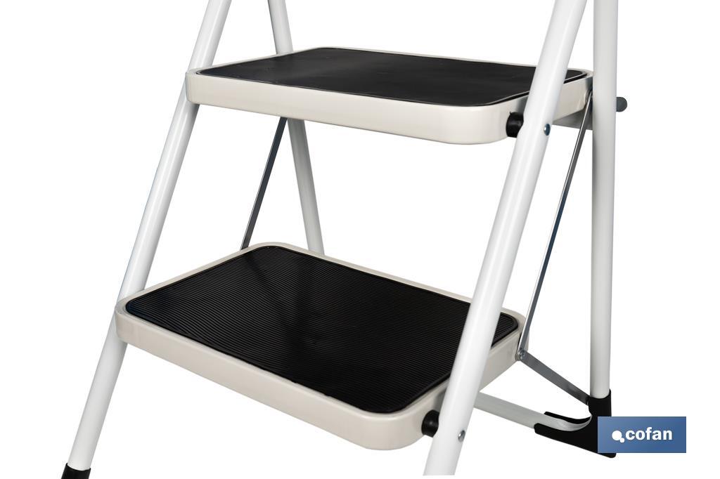 ESCALERA DOMÉSTICA ACERO 2 PELDAÑOS ALTURA 46 CM