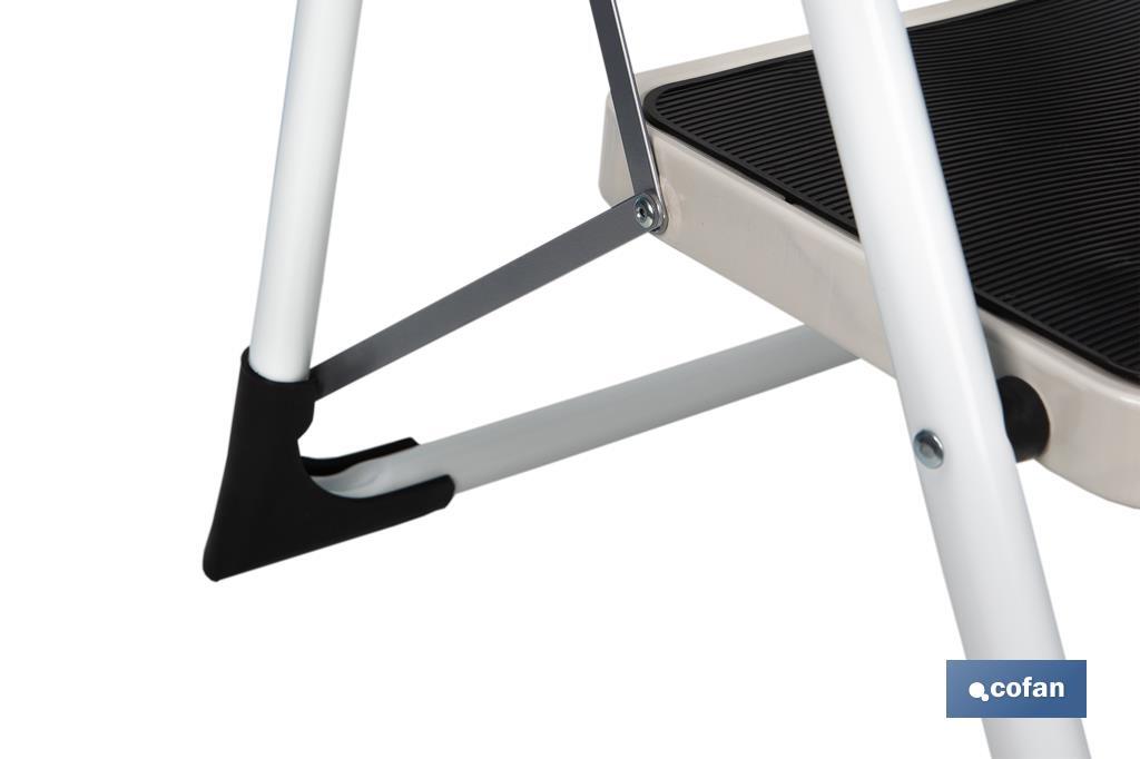 ESCALERA DOMÉSTICA ACERO 2 PELDAÑOS ALTURA 46 CM
