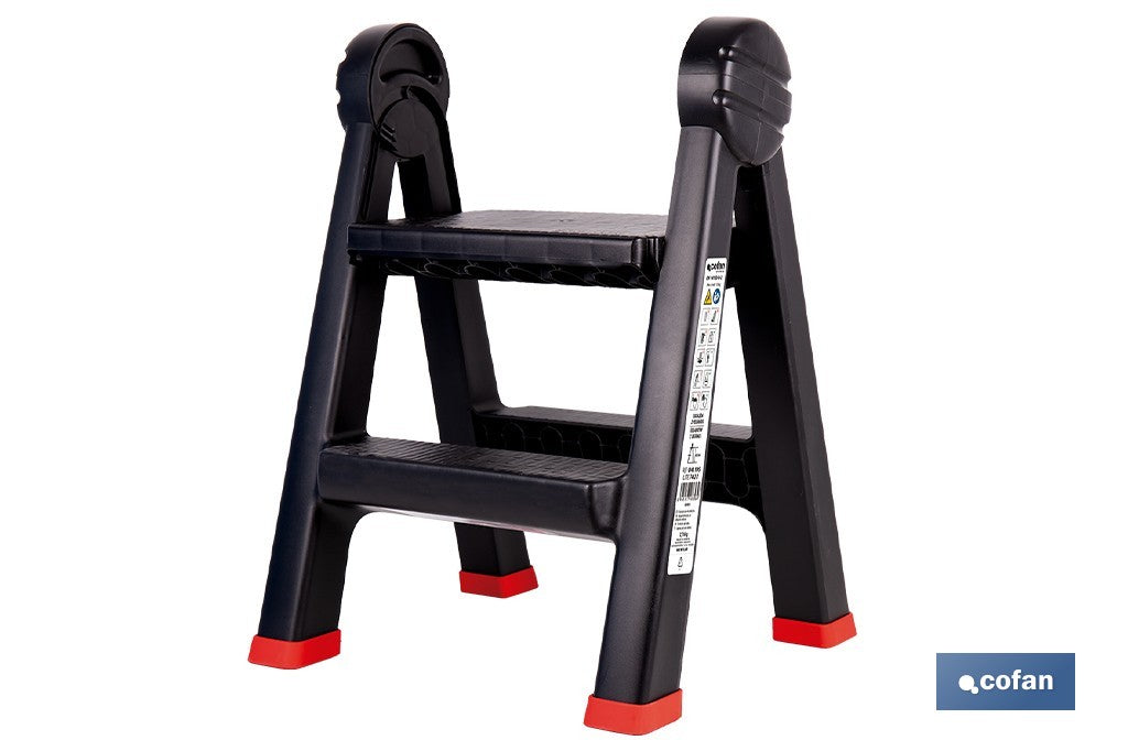 TABURETE ESCALERA 2 PELDAÑOS 470 X 435 X 630 MM
