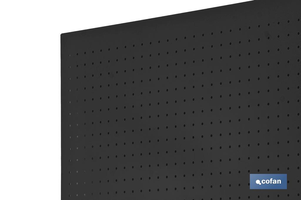 PANEL DE HERRAMIENTAS ANTRACITA CON 8 GANCHOS L-1200 MM