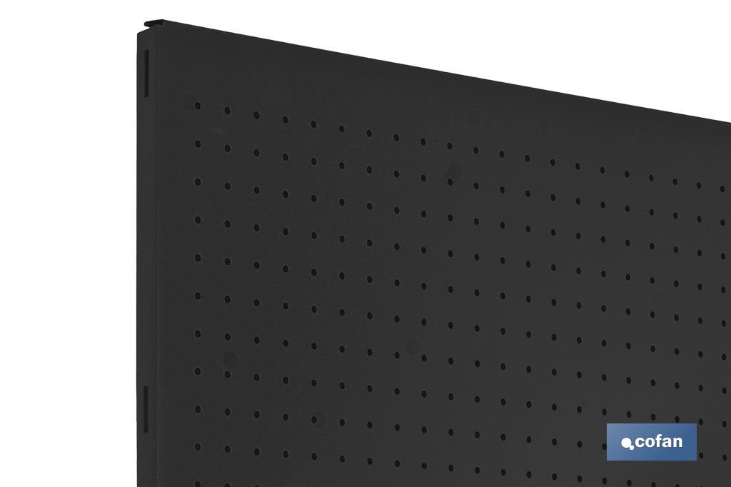 PANEL DE HERRAMIENTAS ANTRACITA CON 8 GANCHOS L-1200 MM